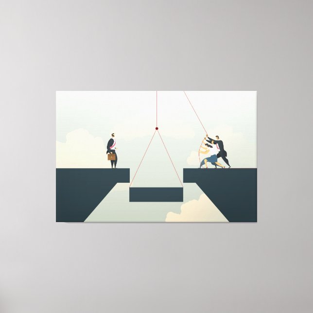 Geschäftsteam Leinwanddruck (Vorderseite)