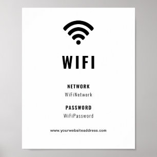 Geschäftsunternehmen Corporate WiFi Schwarz und We Poster