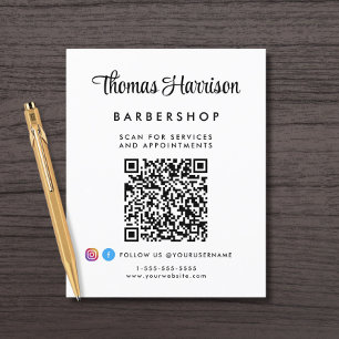 Geschäftsunterschrift Script QR Code Werbeaktion Flyer