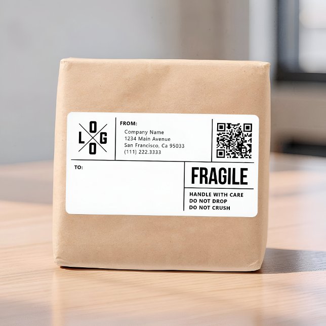 Geschäftsversand-Logo-QR-Code Fragile-Warnung (Von Creator hochgeladen)