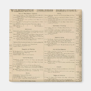 Geschäftsverzeichnis von Wilmington Delaware Magnet