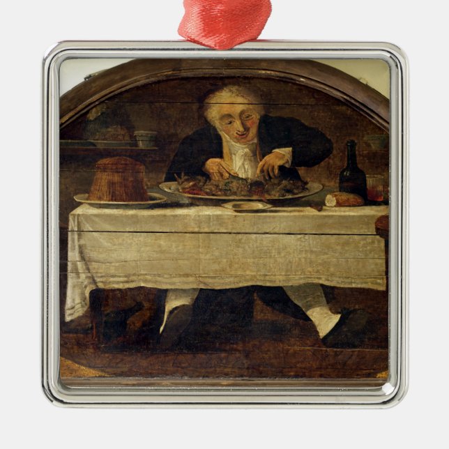 Geschäftszeichen des Au Gourmand', für Corcellet Silbernes Ornament (Vorne)