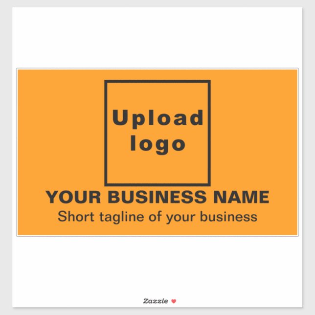Geschäftszeile auf Orange Large Rectangle Vinyl Aufkleber (Blatt)