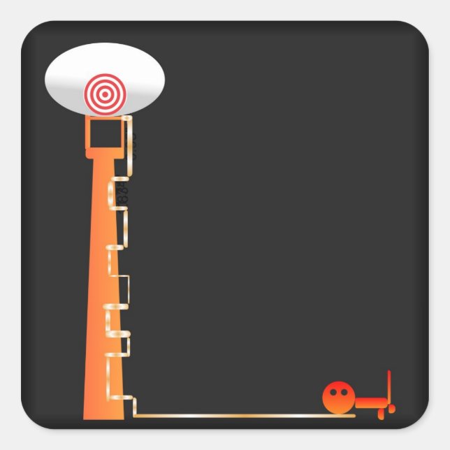 Geschäftsziele >Werbeaufkleber Quadratischer Aufkleber (Vorderseite)