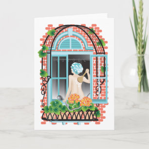 Geschaltete Grußkarte 'Gedeckte Pflanze Karte