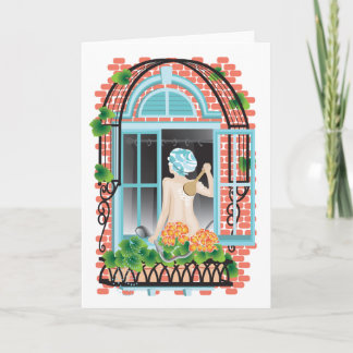 Geschaltete Grußkarte 'Gedeckte Pflanze Karte