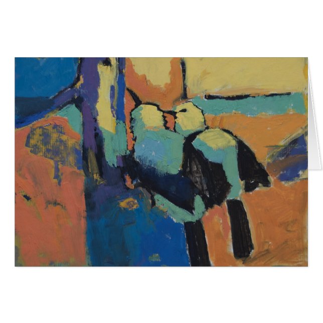 Gescheckte Schwätzer - Kunstkarte (Vorderseite (Horizontal))