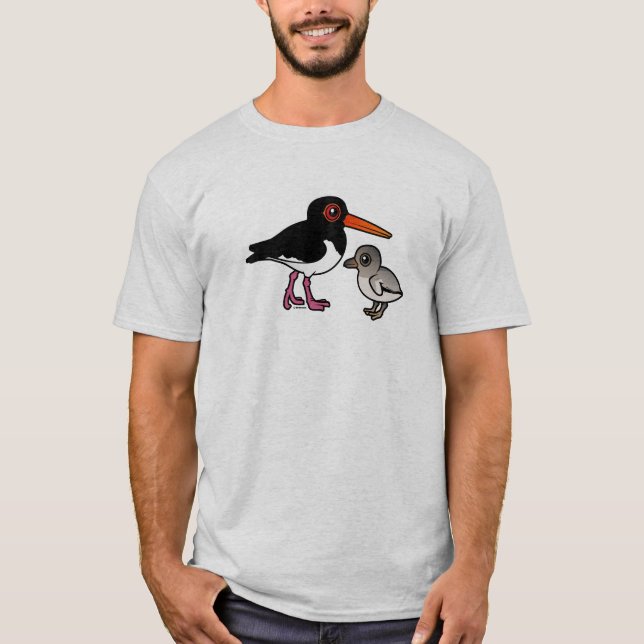 Gescheckter Oystercatcher mit Küken T-Shirt (Vorderseite)