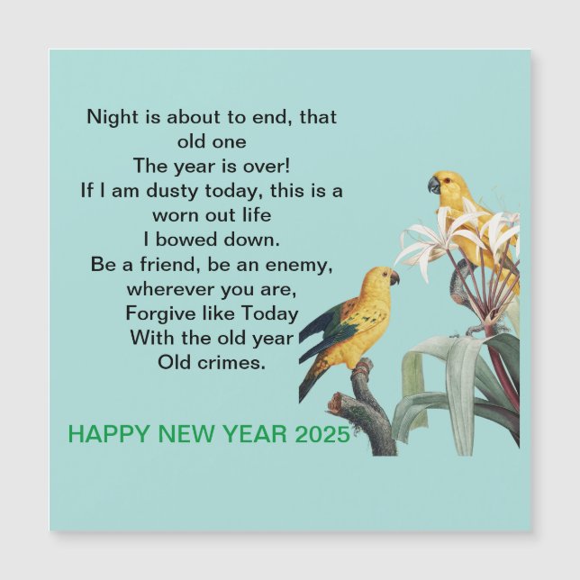 Geschenk 2025 für das neue Jahr Magnetkarte (Vorderseite)