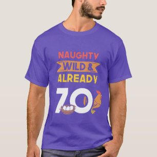Geschenk 70 Jahre Geburtstag Frauen Huhn lustig T-Shirt