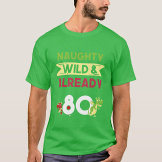 Geschenk 80 Jahre Geburtstag Frauen Drachen Junge T-Shirt