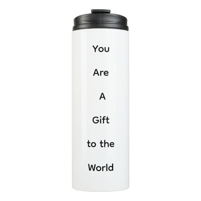 Geschenk an die Welt  Thermobecher Thermosbecher (Vorderseite)