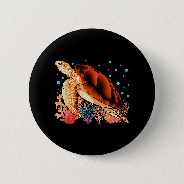 Geschenk an Meereslebewesen Button (Vorderseite)