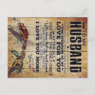 Geschenk an meinen Mann   Lieber Ehemann Brief   Ankündigungspostkarte