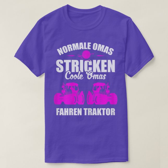 Geschenk an Oma Bauer Traktorin Bauer T-Shirt (Design vorne)