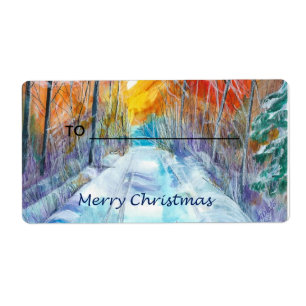 Geschenk-Aufklebersnowy-Straße