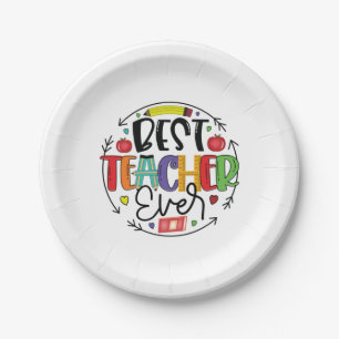 Geschenk Bester Lehrer je Pappteller