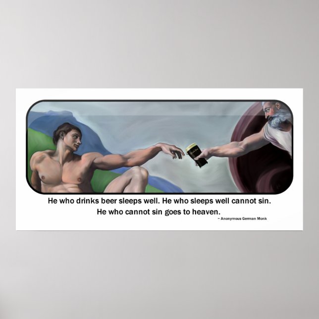 Geschenk Bier - Poster (Vorne)