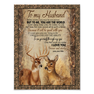 Geschenk  Brief an meinen Mann aus der Ehefrau Fotodruck