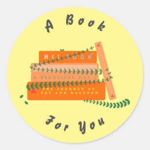Geschenk Dekorationsaufkleber Ein Buch für dich Runder Aufkleber