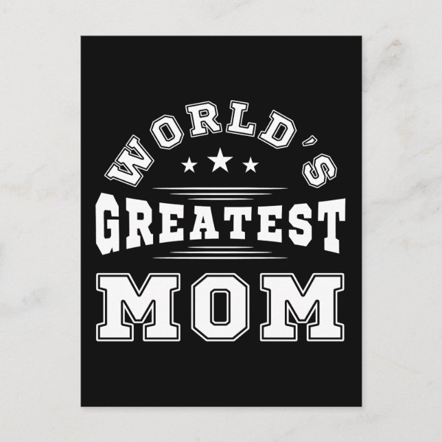 Geschenk der größten Mama für Typografie am Mutter Postkarte (Vorderseite)