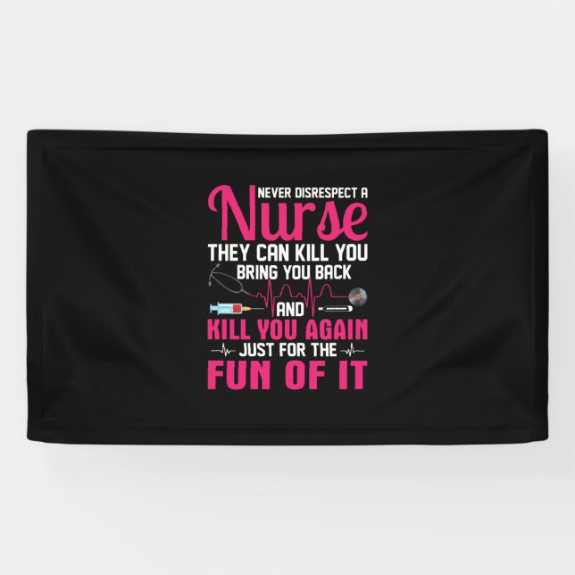 Geschenk der Krankenschwester missachtet niemals e Banner (Horizontal)