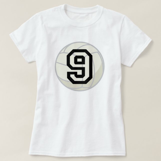 Geschenk der Volleyball-Spieler-einheitliches T-Shirt (Design vorne)