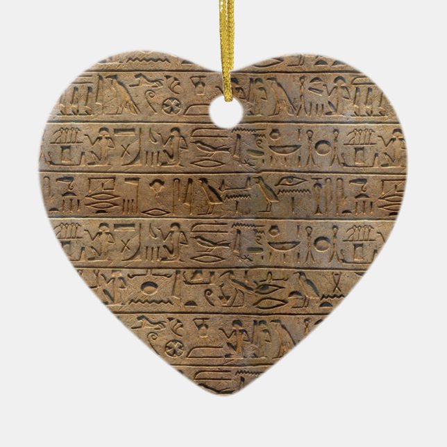 Geschenk des ägyptischen Hieroglyphen-Designers Keramik Ornament (Vorne)