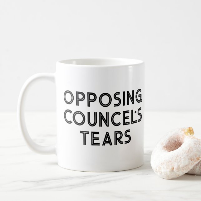 Geschenk des Anwalts gegen die Tear des Councel Kaffeetasse (Mit Donut)