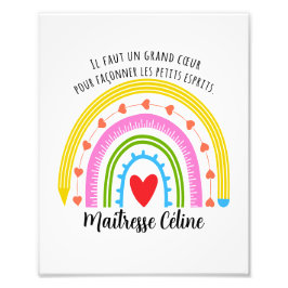 Geschenk des benutzerdefinierten Lehrers, Danke, L Fotodruck