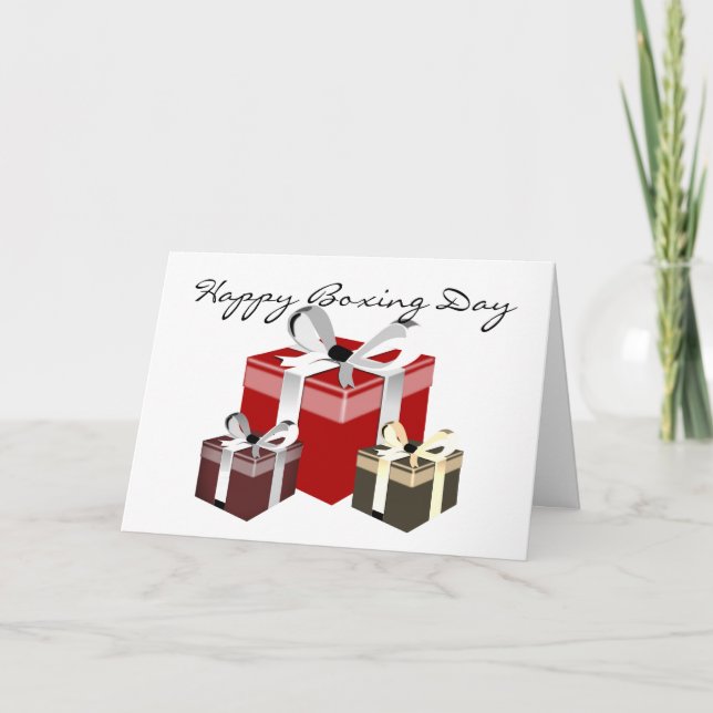 Geschenk des Boxtages Feiertagskarte (Vorderseite)