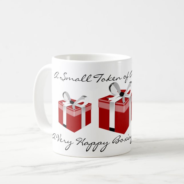 Geschenk des Boxtages Kaffeetasse (Vorderseite Links)