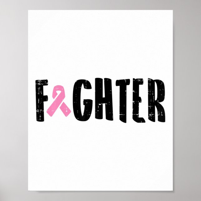 Geschenk des Brustkrebskrebs-Kriegers Poster (Vorne)