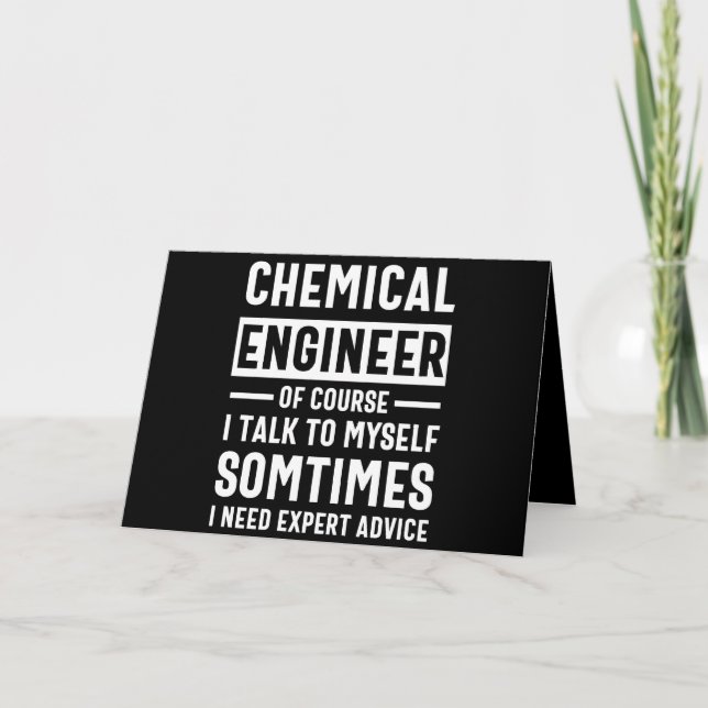 Geschenk des Chemieingenieurs Funny Karte (Vorderseite)