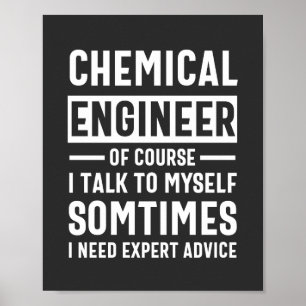 Geschenk des Chemieingenieurs Funny Poster