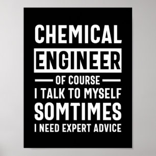Geschenk des Chemieingenieurs Funny Poster