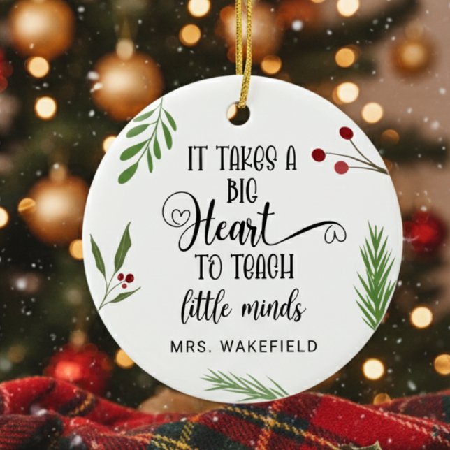 Geschenk des Custom Teacher Apprecife Weihnachten Keramik Ornament (Von Creator hochgeladen)