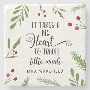 Geschenk des Custom Teacher Apprecife Weihnachten Steinuntersetzer