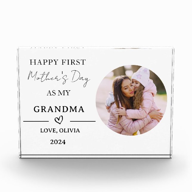 Geschenk des ersten MOTHERTAS für ein neues Grandm Fotoblock (Vorderseite)