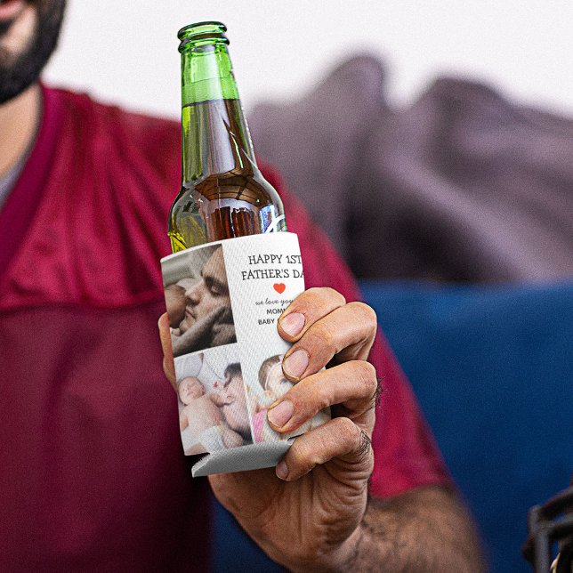 Geschenk des ersten Vaters | Niedliche FotoCollage Dosenkühler (Von Creator hochgeladen)