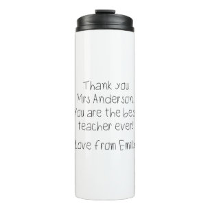 Geschenk des Lehrers für die Nachrichtenverarbeit Thermosbecher