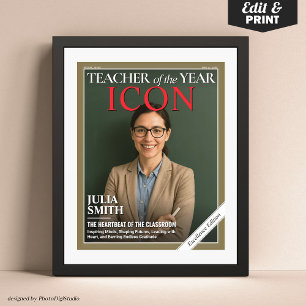 Geschenk des Lehrers für die Wertschätzung, Zeitsc Poster