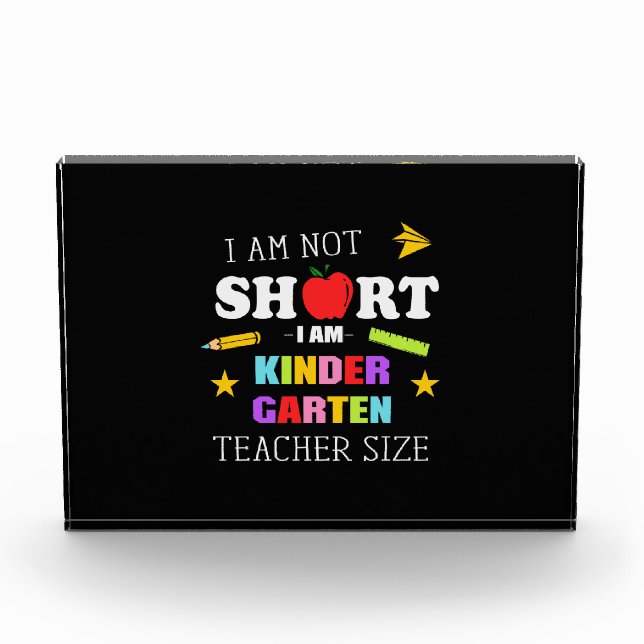 Geschenk des Lehrers Ich bin Kindergarten Lehrerin Fotoblock (Vorderseite)