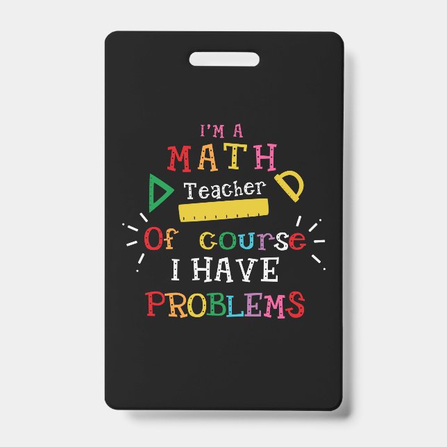 Geschenk des Lehrers Ich bin Mathematiklehrer Ausweis (Vorderseite)