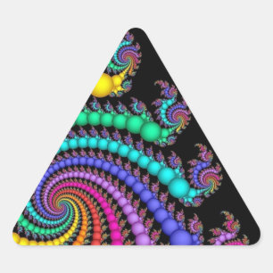Geschenk des Perlen-Regenbogen-Gay Dreieckiger Aufkleber