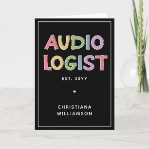 Geschenk des personalisierten Audiologen Audiology Karte