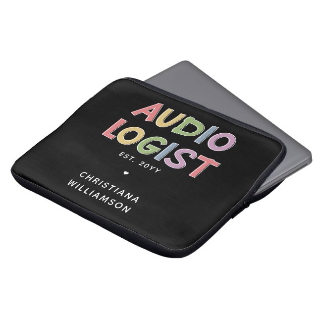 Geschenk des personalisierten Audiologen Audiology Laptopschutzhülle (Vorne Oben)