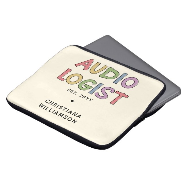 Geschenk des personalisierten Audiologen Audiology Laptopschutzhülle (Vorne Oben)