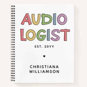 Geschenk des personalisierten Audiologen Audiology Notizbuch