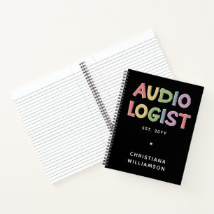 Geschenk des personalisierten Audiologen Audiology Notizbuch